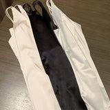Women Silk Blouses Women Satin Tops Woman Sleeveless Blouse Tops Woman Satin V-neck Blouse Ladies Tops Basic OL White