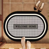 Zingj Fragrant Wind Bathroom Anti-Slip Floor Mat Toilet Toilet Shower At The Door Of The Suction Speed Dry Foot Mat Door