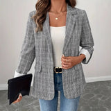 Elegant Lattice Suit Coat
