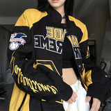 Contrasting Oversize Vintage Moto JacketOutfit
