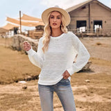 Casual New Women's Ebay Autumn And Winter Fashion Round Collar Slim Long Sleeve Knit