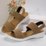 Sandals Women's 2025 Summer Thick-Soled Flats Fish Mouth Tight Large-Size Sandals Women's Shoes