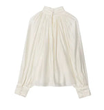 Women's Clothing Explosion Fashion Casual Temperament Collared Folded