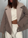 Lamb Velvet Collar Jacket Loose Warm Work Clothes Baseball Uniform Autumn And Winter Sports A Hundred Cloth
