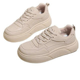 Version Of Small White Shoes Women In The Autumn Of 2025 New Fashion Thick-Soled Women's Casual Shoes In The Trend Of Retro Lace Board