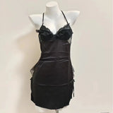 Pure Sexy Pajamas New Women's Summer French Pure Desire Sling Aja Skirt High Ice Silk Aja Skirt