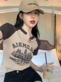 Vintage Logo Raglan Sleeve Crop TopOutfit
