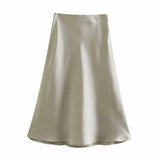 2025 New Tight Waist Simple Set Solid Color Lirt Solid Color Half Body