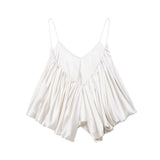 New Fashion Sexy Silk Silk Folding Top
