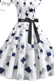 Print Halloween Women 2023 Summer O Neck Short Sleeve Party Robe Femme Elegant Vintage