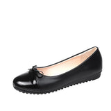 New Korean Version Of The Fashion Round Head Flat-Bottomed Fashion Casual Large-Size Women's Casual Casual Bow Women's Single