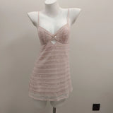 Pajamas Woman 2025 Summer New French Temperament Slimming Shiny Shiny Piece Short Sling Aja Nyaja Skirt