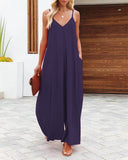 Wide Leg Trousers Women 2025 Summer New Solid-Colored Bag Casual