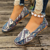 Color Cloth Lazy Man Flat Sole Single Shoes Women's Shallow Breathable Lazy Working