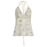 Shiny Shiny Sling Sling Small Vest Woman 2025 Summer V Collar Hanging Neck