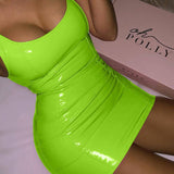 Zingj Women's Wear 2024 New PU Bright Face Sexy Sleeveless Fanny Pack Hip Show Thin Female