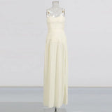 Fashion Sexy Style Dress Woman 2025 Summer New Temperament Folded Fish Bone Design Open Fork Sling