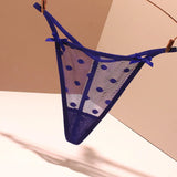 Transparent Thong Lady Sexy Double Bow 2025 New One-Line Hot Low-Waisted