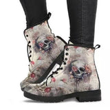Large Leather Face Martin Boots Women's Gothic Print English Leather Boots Wish Work Clothes Battle