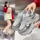 Style Old Dad Shoes 2025 Spring New Casual Breathable Women's Shoes Thick Soles To Increase The Belt