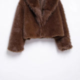 Winter New Women's Clothing Fashion Simple Short Faux Fur