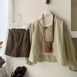 And Autumn Korean Version 2025 New Small Short-Sleeved Shirt Women With Literary And Artistic Round Collar
