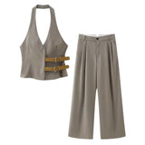 New Belt With Neck Neck Vest Top 1255882 Trousers