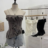 Shooting Wasteland Wind Thoracic Thoracic Do Old Hole Irregular Lotus Leaf Side Vest Millennial Babes Sleeveless Top