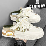 Semi-Slacker Shoes One Foot Pedal Casual Shoes Thick Soles Small White Tide Shoes Niche Design Board