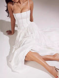 High-End Women's Summer New Sexy Hollow Poneng Sling Dress French Temperamental Skirt