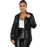 Zingj New Women's Casual Sequin Suit