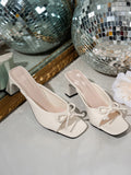 High-Heeling Slippers Women 2025 New Summer Wear Side Thick And One-Word Drag Temperament Butterfly Cold