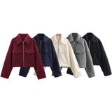 Spring And Autumn Women's Street Fashion Soft And Short Jacket Jacket Coat Soft