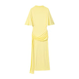 New Fashion Temperament Women's Wear Out-Back Cascade Decoration Long Dress