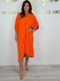 Summer New Leisure Loose Shoulder Sleeves Pure Color Irregular Kinesion