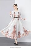 New Women's Dress Dress Oversized Dress Print 100 Folds T-Shirt With T-Shirt Holiday Casual