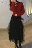 V-Neck Knitted Sweater Top Pleated Midi Skirt Two Piece Sets Womens Elegant Evening Outifits Winter 2023 Festival