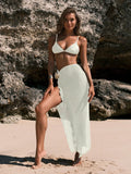 New Spice Girls Small Dresses Flower Beach Set Solid Bikini Three-Piece Vacation Swimsuit For