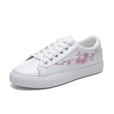 Red Embroidery Small White Shoes Women 2025 New Students Thick Plate Shoes Small Fresh Plum Single Shoes