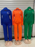 Pieces Women's Sets 2023 Autumn Winter Letter Print Pullover Suit Tops And Pants Suits Two Piece Set Tracksuit