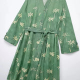 New Printed Belt Slim And Slim Long Dress
