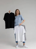 Cotton Collar Solid Color T-Shirt Girl 2025 Spring And Summer New Hot Cotton Short-Sleeved