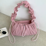 Ribbon Shirring String Shoulder BagOutfit