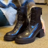 Bottom High With Martin Boots 2025 Autumn And Winter New Temperament Splendent Skin Boots Retro Zipper To Increase Short
