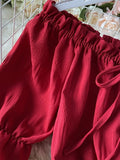 Slash Neck Midi Dress Women Sexy Off Shoulder Short Sleeve High Waist Ruffle Vestidos Female Summer 2023 New