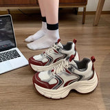 Dad Shoes Women 2025 New Spring And Summer Spring And Autumn Thick Bottom Increase Leisure Sneakers Running Shock-Absence Light Women's