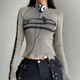Long Sleeve Distressed