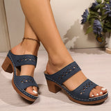 Summer New Large-Size Women's Sandals Retro Slope And Slippers Large-Size Hollow Slope And Cool Slippers