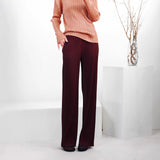 Folded Women's Line Dress Women Seven-Sleeved Small V-Neck Fashion Simple Temperament Commuting Long