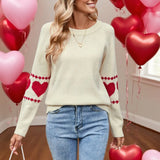 And Winter New Sweater Women's Long-Sleeved Elbow Love Collar Collar Knitted